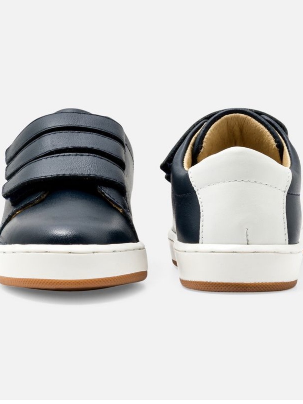 Kids Navy Triple-Velcro Sneakers